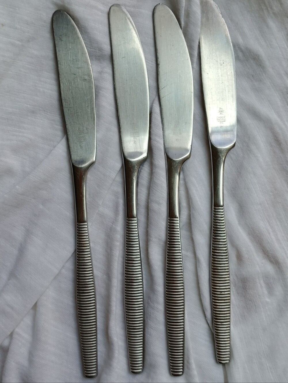 Dansk Denmark Set Of Four Butter Knives/ IHQ /VI MCM Stainless Replacement Pcs - Picture 6 of 9